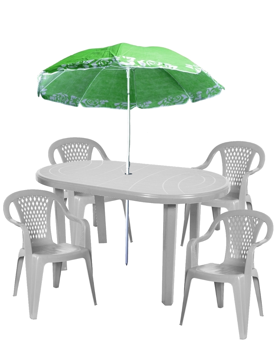 Комплект мебели Диорит XXI ccs1007 (зонт, стол, 2 стула), зелeный