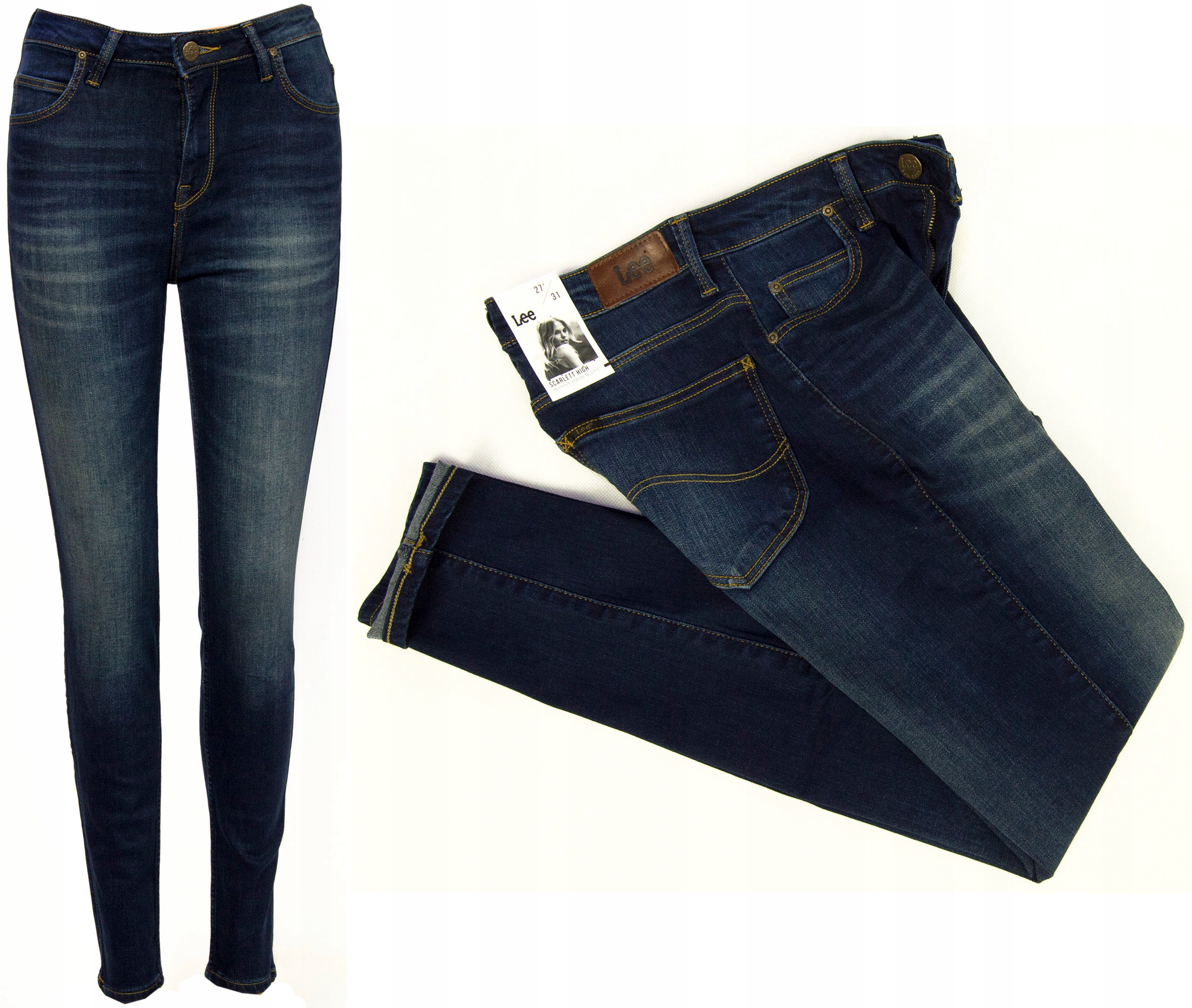 Lee Scarlett High Indigo džínové kalhoty W24 L31