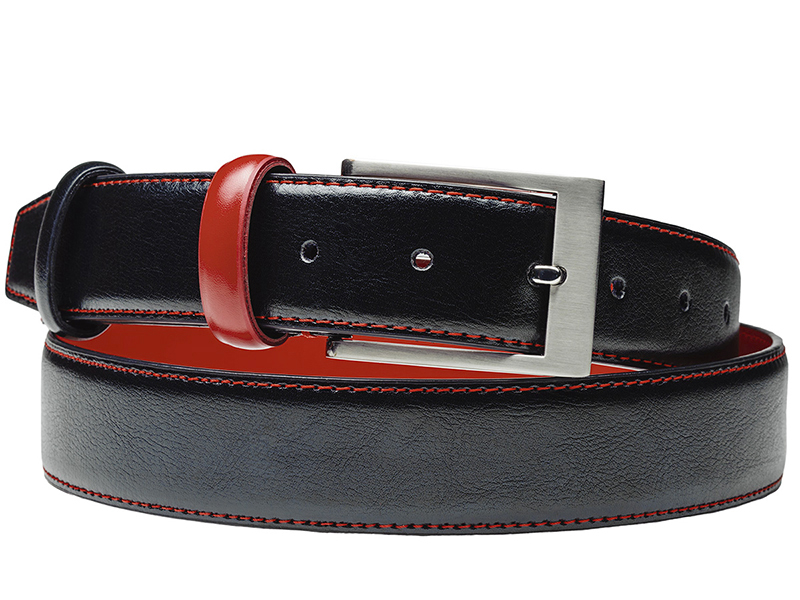 

Skórzany Pasek Męski Spodni Jeans Czerwony P9 100
