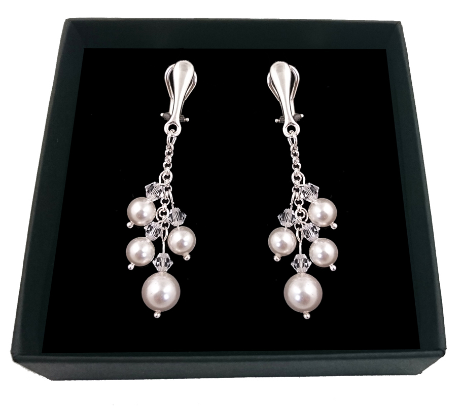 

Klipsy z kryształów i pereł Swarovski 354