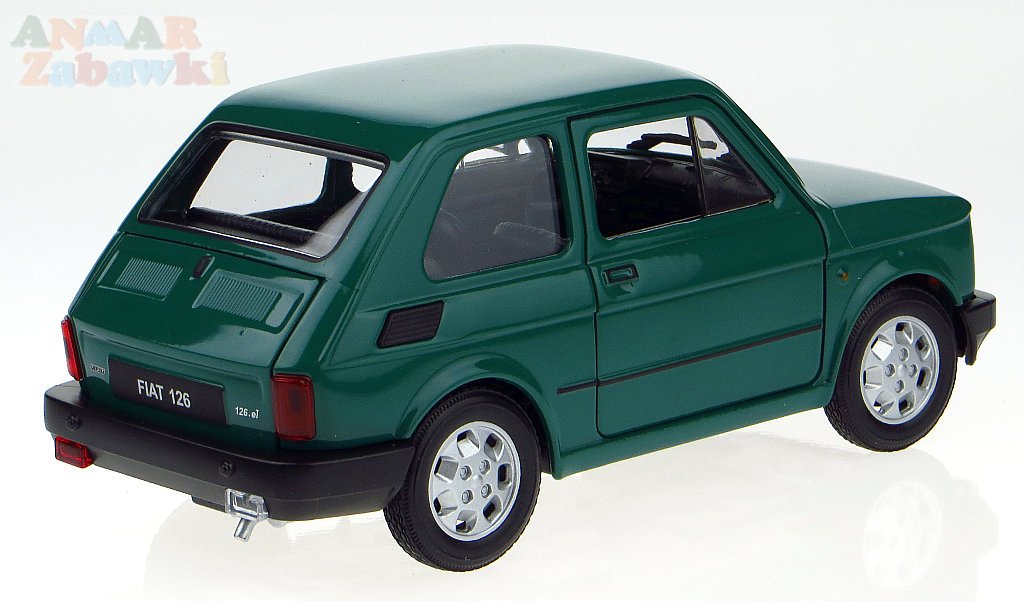 FIAT 126 p MODEL METALOWY WELLY 1:21 MALUCH ZIELON Materiał Metal Plastik