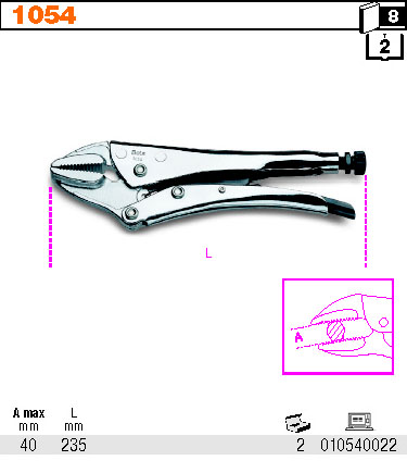 РЕГУЛИРУЕМЫЕ ПЛОСКОГУБЦЫ МОРЖА САМОБЛОКИРУЮЩИЕСЯ БЕТА 1054
