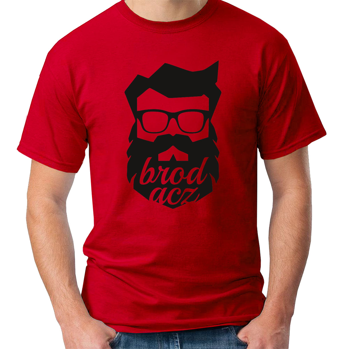

koszulka z nadrukiem brodacz, broda, hipster