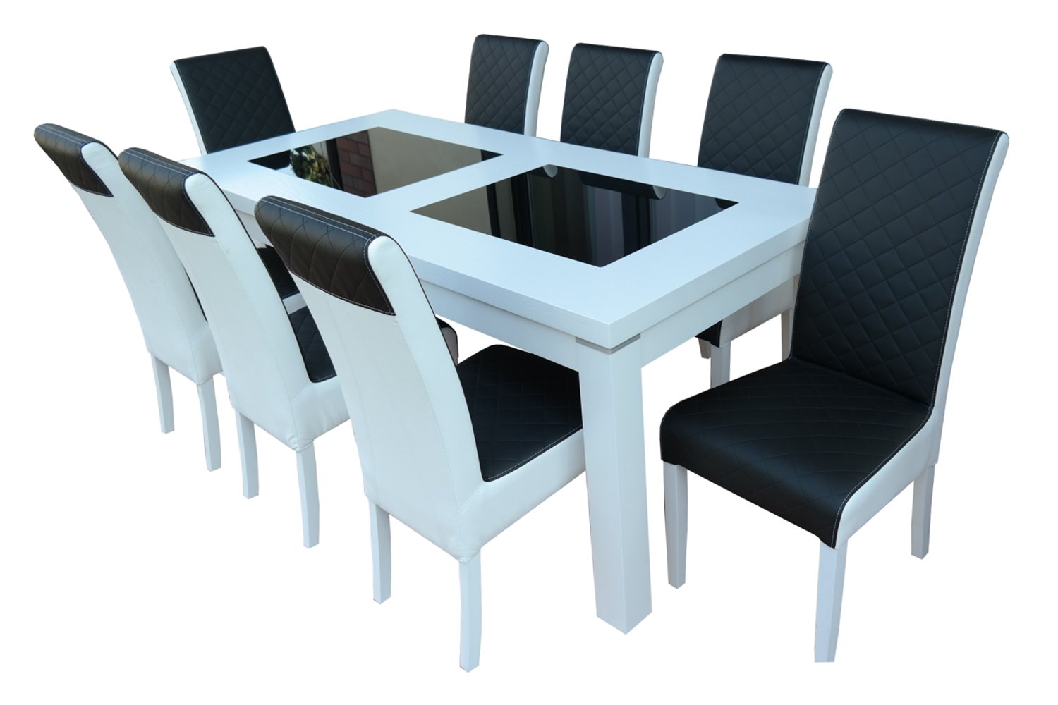Столовая Детройт комплект: стол обеденный 200х100 + 8 стульев