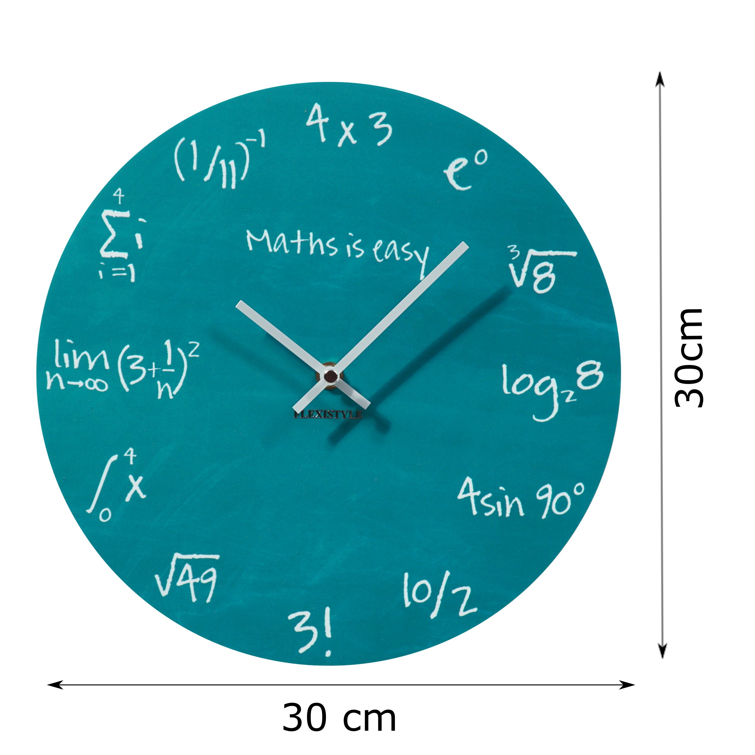 Moderné nástenné hodiny Matematika darček tichý Napájanie batérie