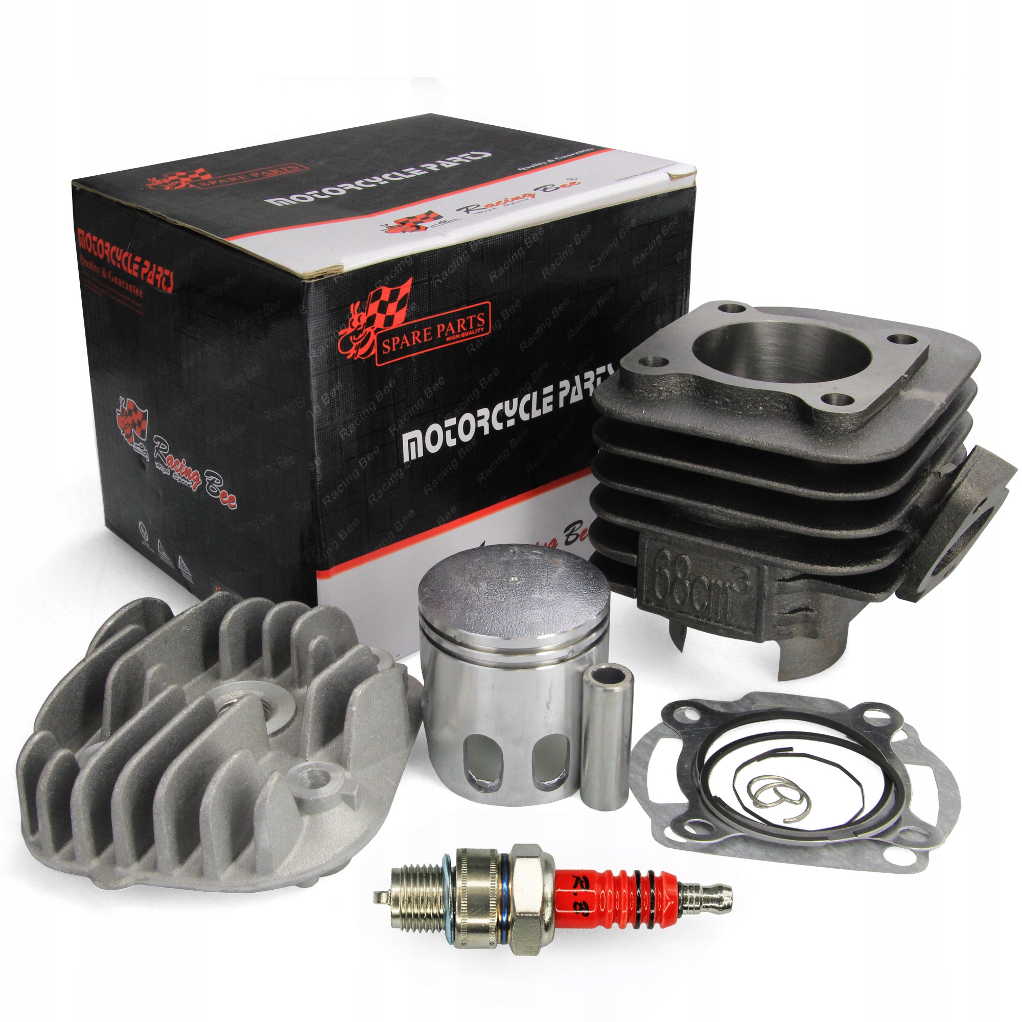 

Cylinder Głowica 2T 70ccm 12mm Skuter Racing Bee