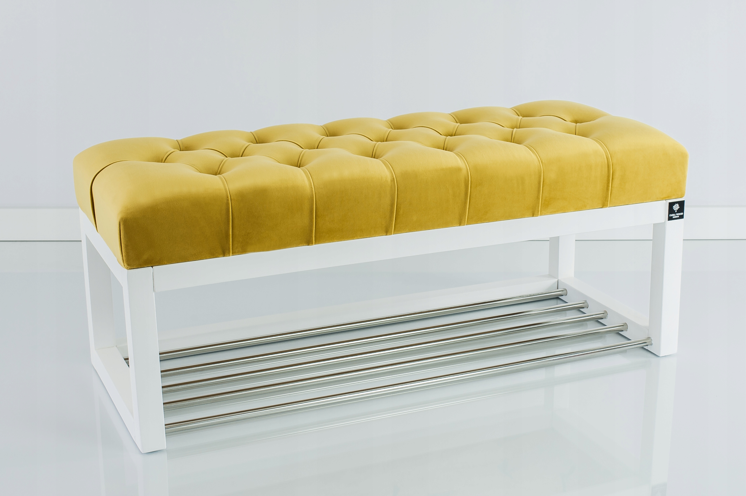 50 Producent Ławka Pikowana Żółty EMRA WOOD Kod producenta LPP-4