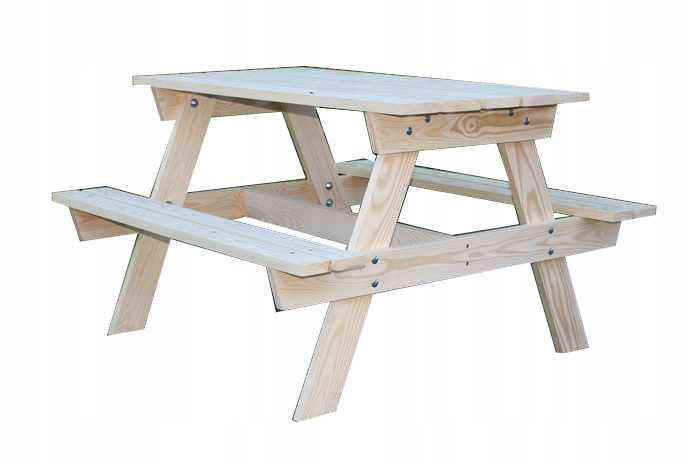 Drevený stôl pre deti so záhradnými lavičkami