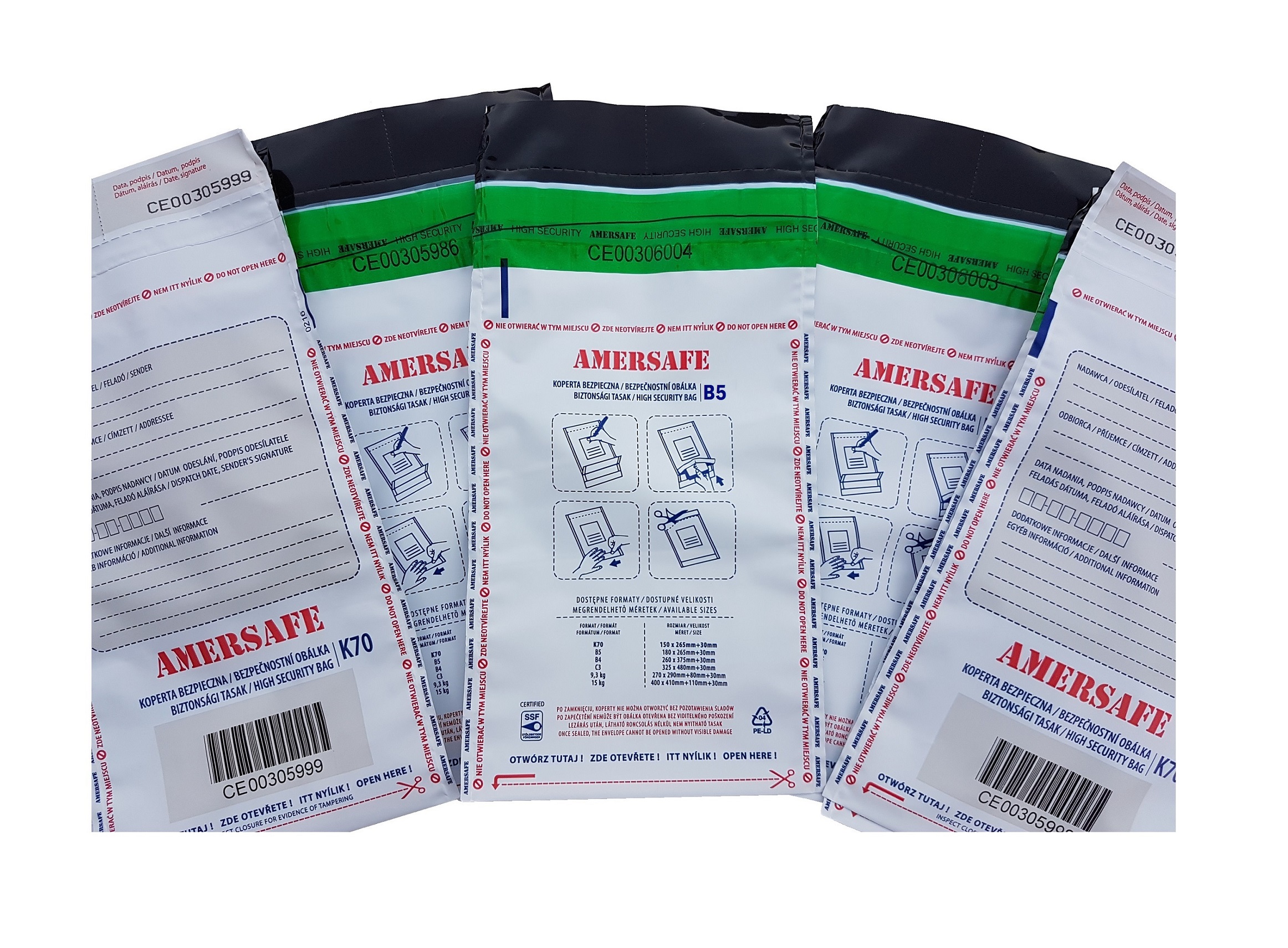 KOPERTY BEZPIECZNE AMERSAFE B5 50SZT. DEPOZYTOWE Marka inny