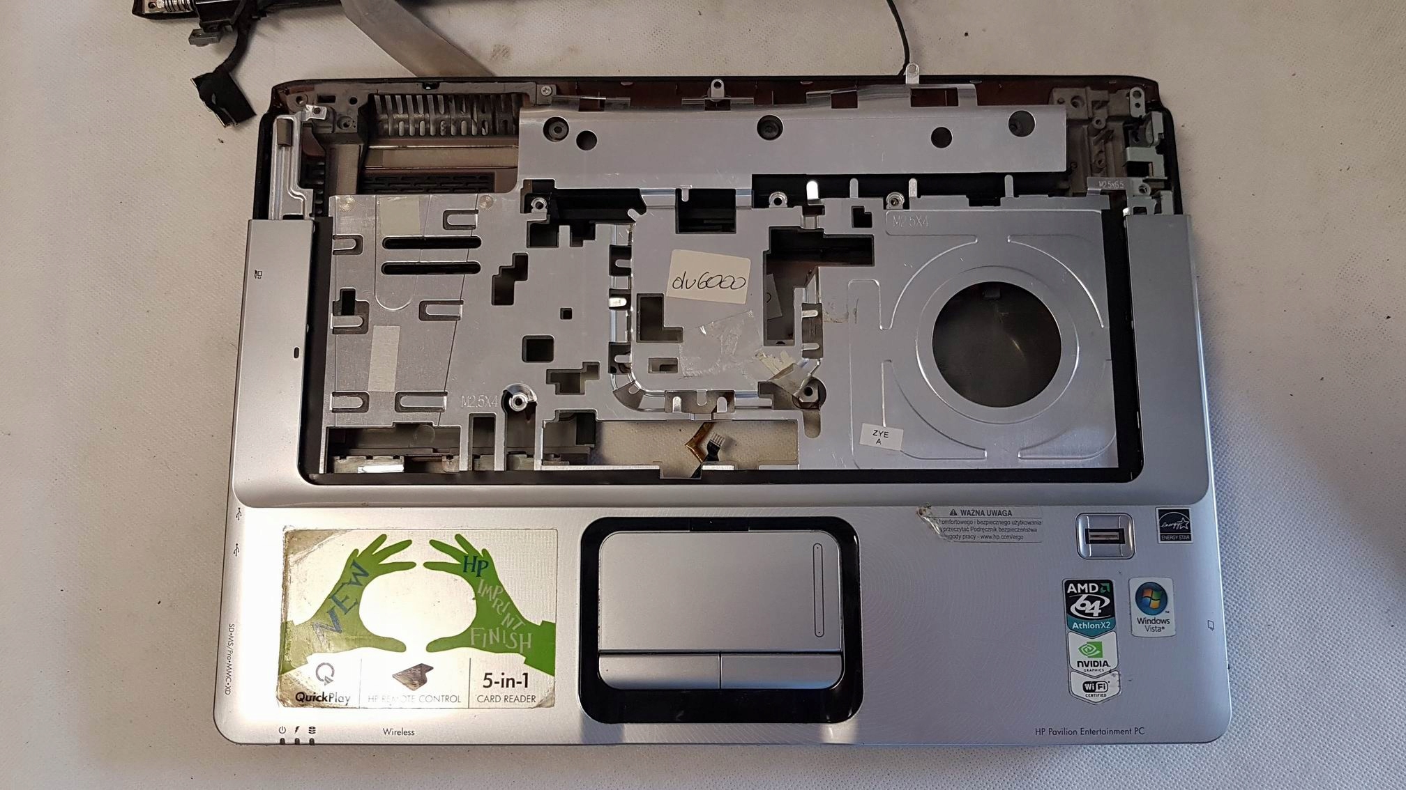 Obudowa HP DV6000 dv6700 dv6705ew