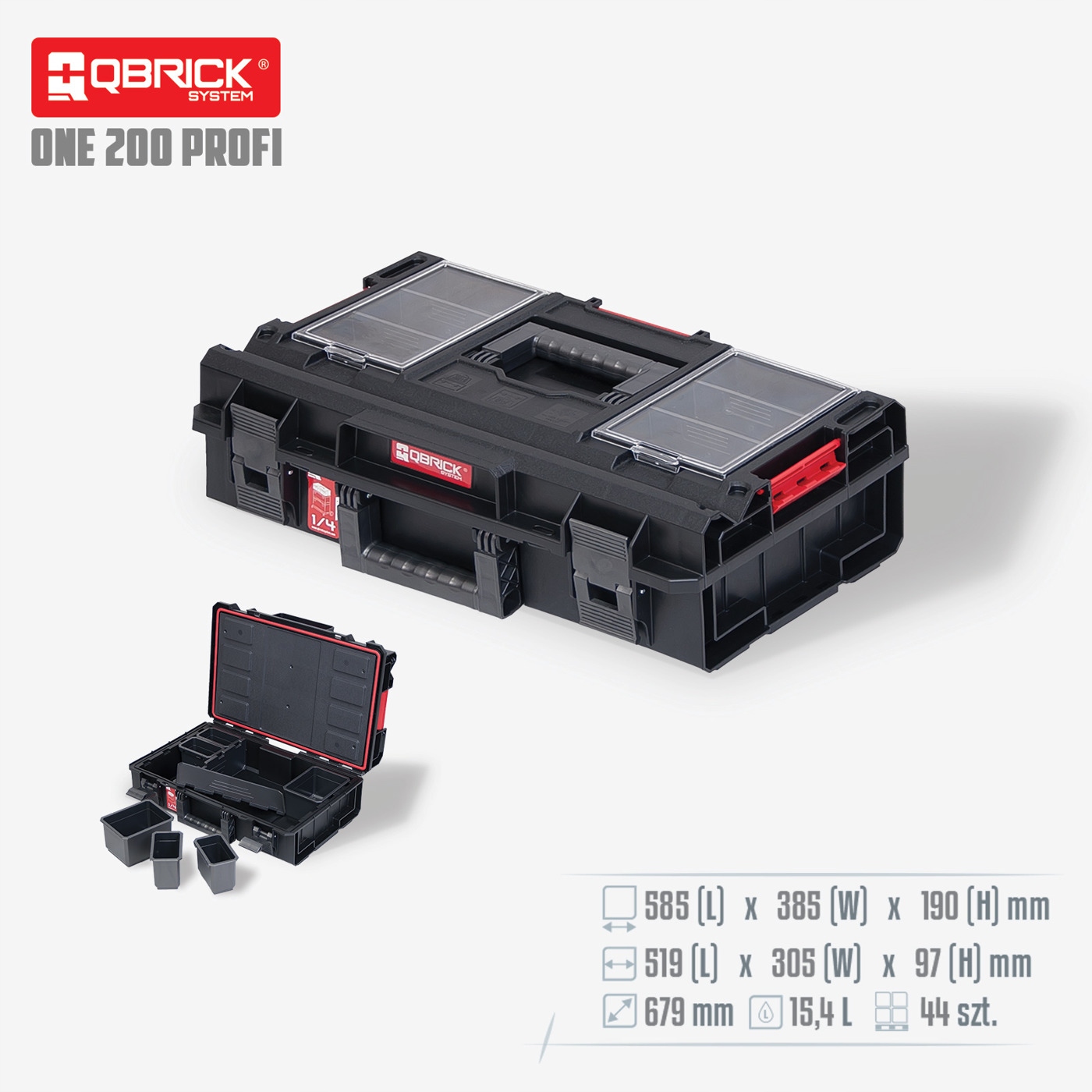 SKRZYNKA ORGANIZER QBRICK SYSTEM ONE 200 PROFI Kind carry box