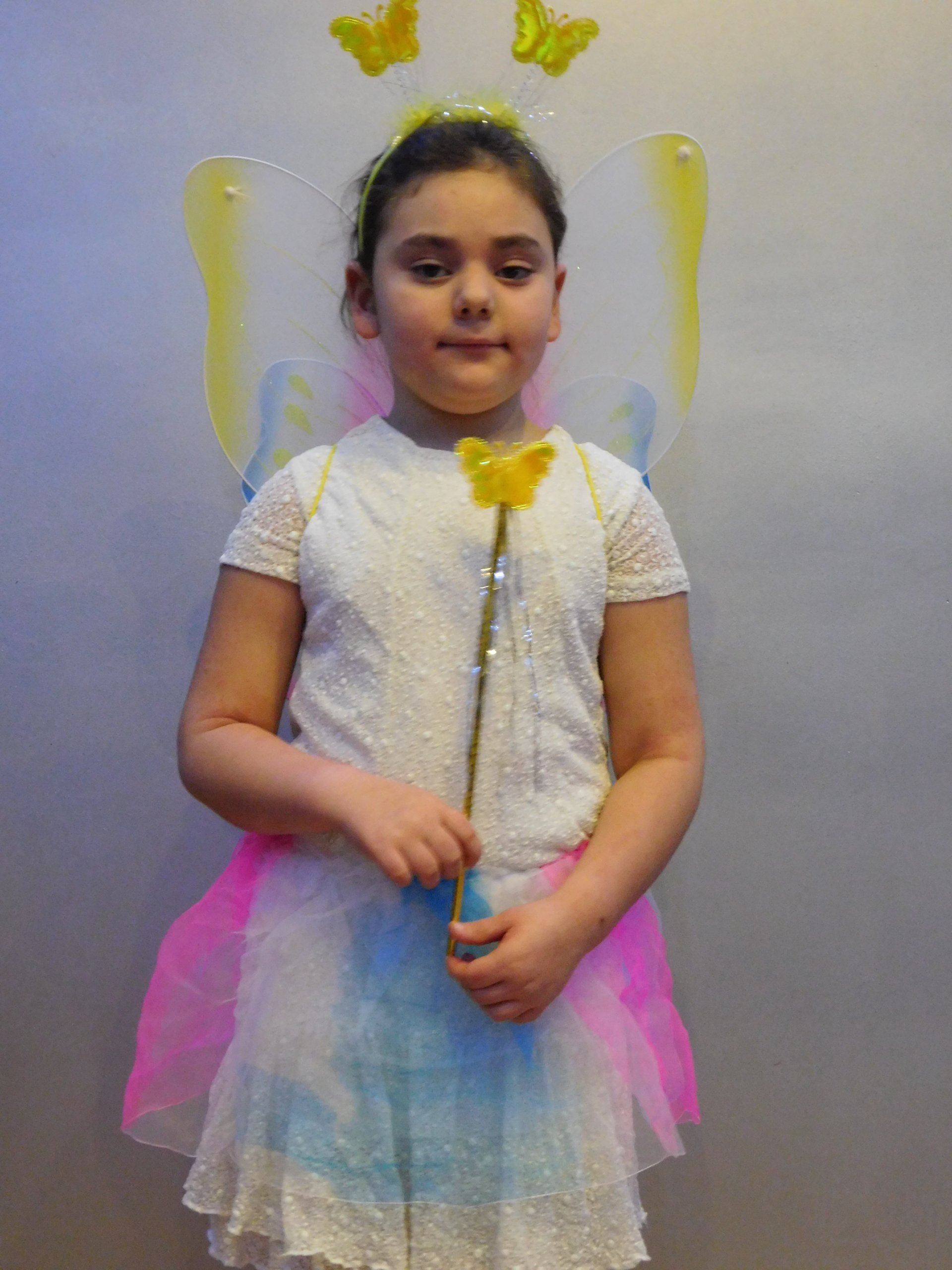 STRÓJ MOTYLEK TĘCZOWY / WRÓŻKA ZESTAW 4 el. MOTYLA Rozmiar uniwersalny