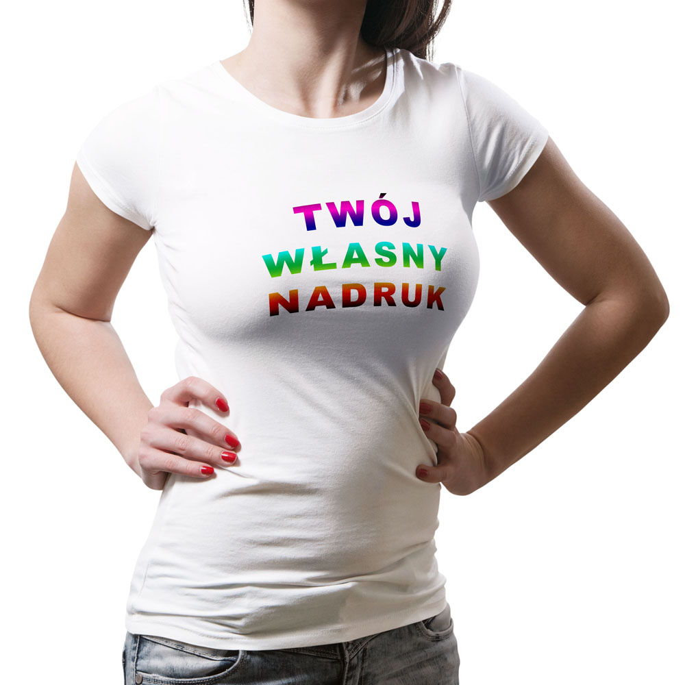KOSZULKA DAMSKA Z WŁASNYM NADRUKIEM GRAFIKA r. M Płeć Produkt damski
