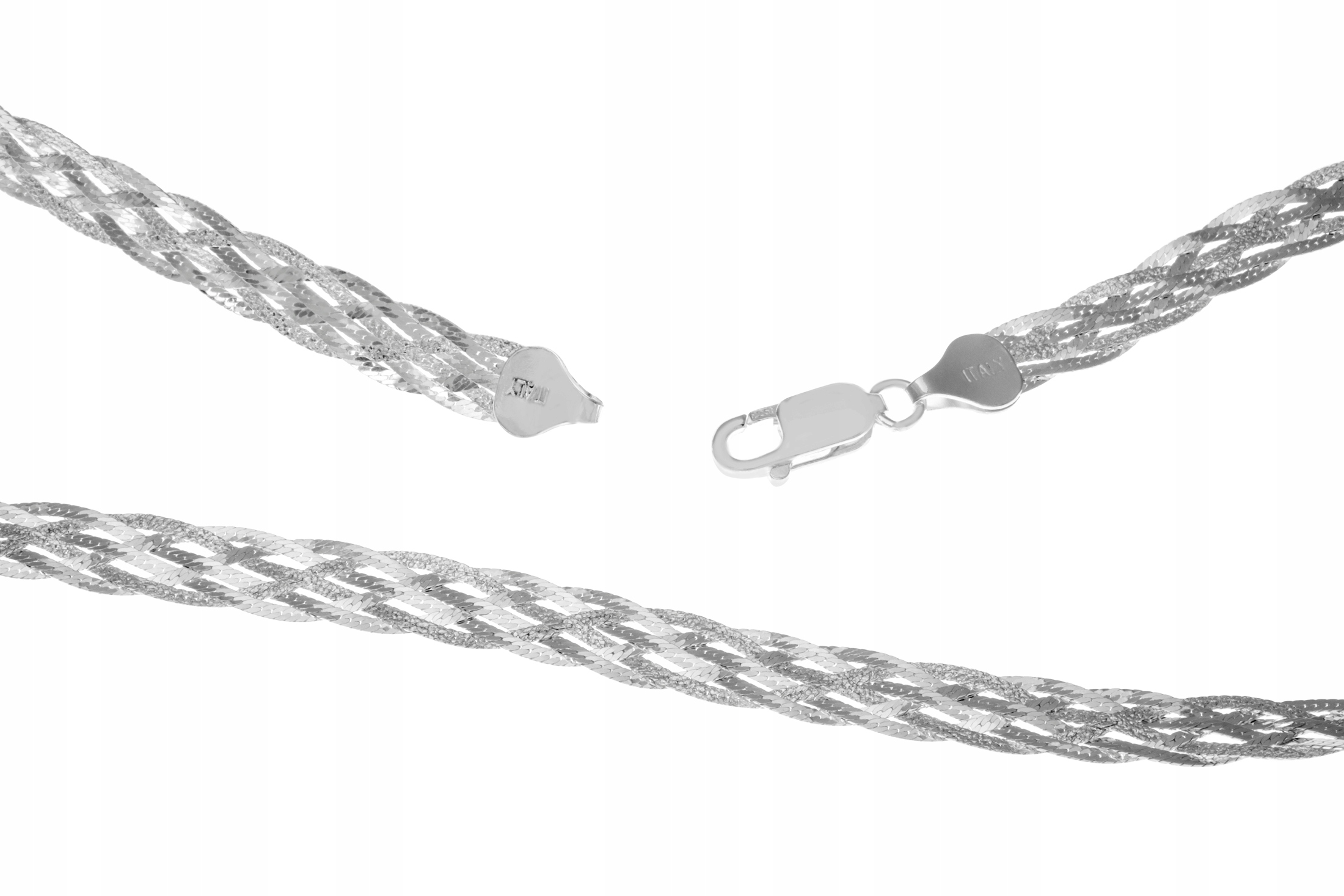 Stříbrný Řetízek Italská Páska 50 CM 6-ŘÁDKŮ 6,5 MM