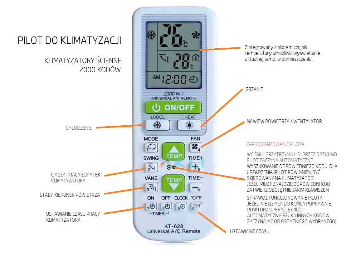 Pilot Do Klimatyzacji Klimatyzator Midea Rotenso Allegro Pl