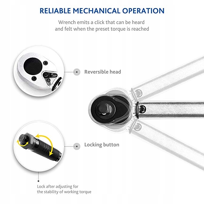 DO KÓŁ KLUCZ DYNAMOMETRYCZNY DO KÓŁ 1/2'' 28-210Nm Z BLOKADĄ PRAWO/LEWO Kod producenta 465012210