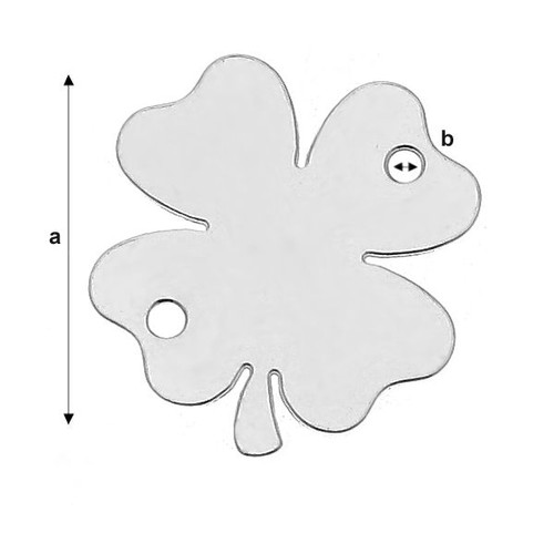 

Zawieszka koniczynka duża celebrytka srebro 925