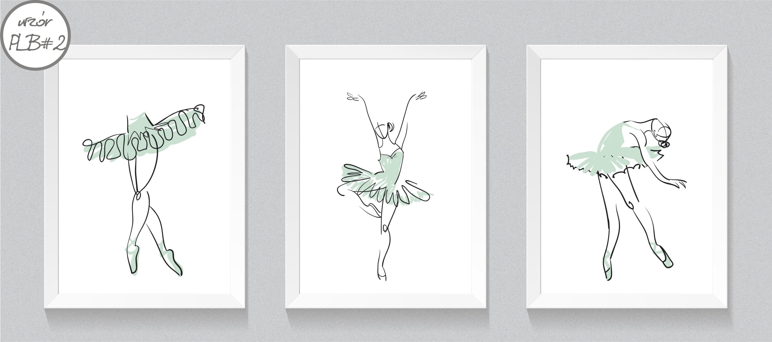 ZESTAW 3 obrazków BALET plakaty A4 + RAMKI ! Płeć chłopcy