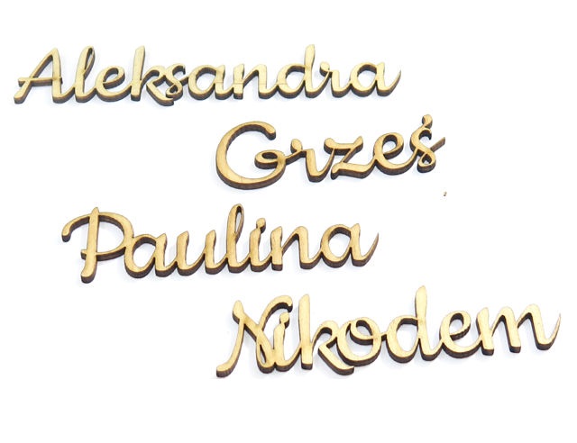 DECOUPAGE IMIĘ WYRAZ NAPIS LICZBA WYSOKOŚĆ 2.5cm Marka Smart laser