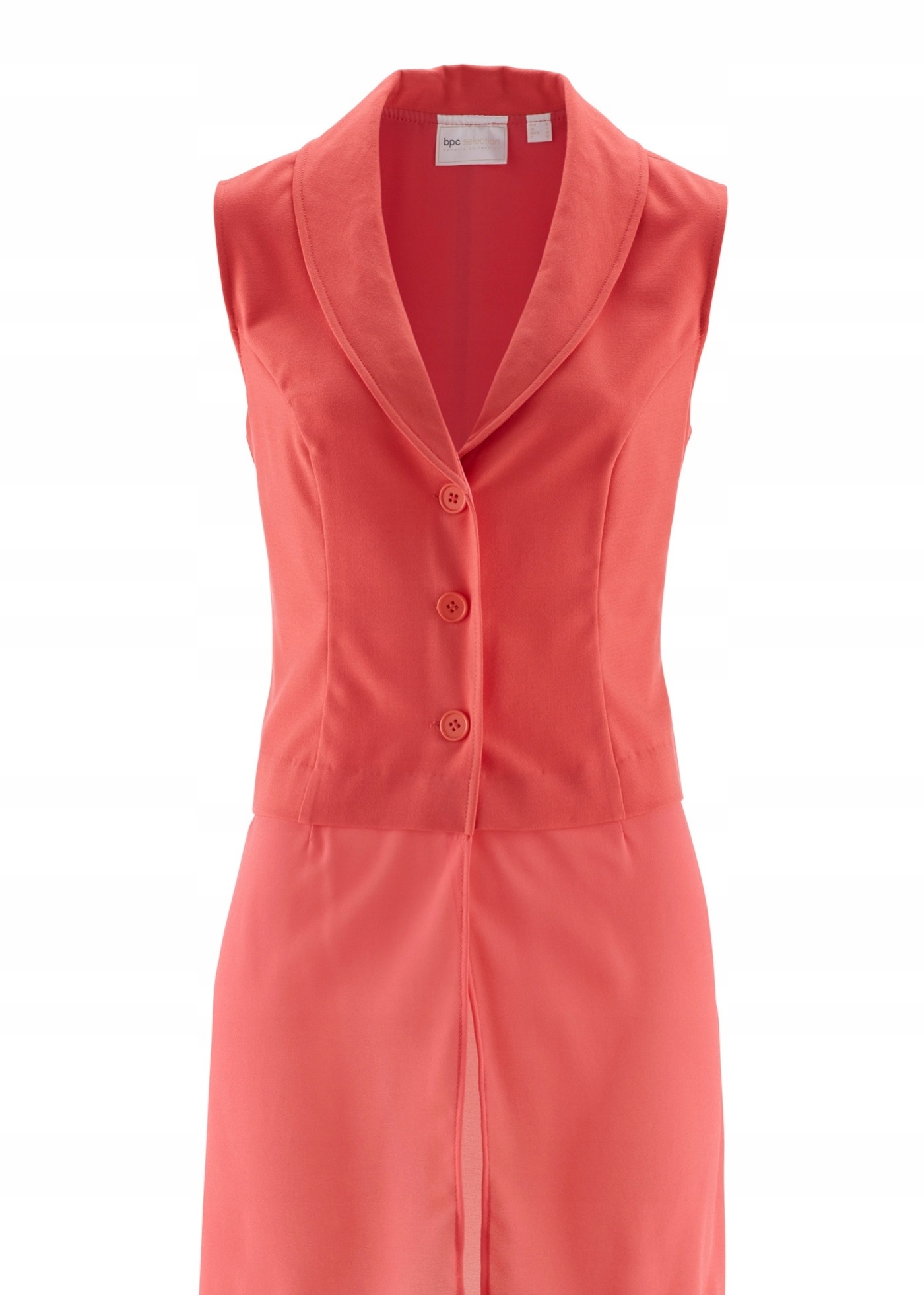 O53 KAMIZELKA Z WSTAWKĄ Z SZYFONU R.54