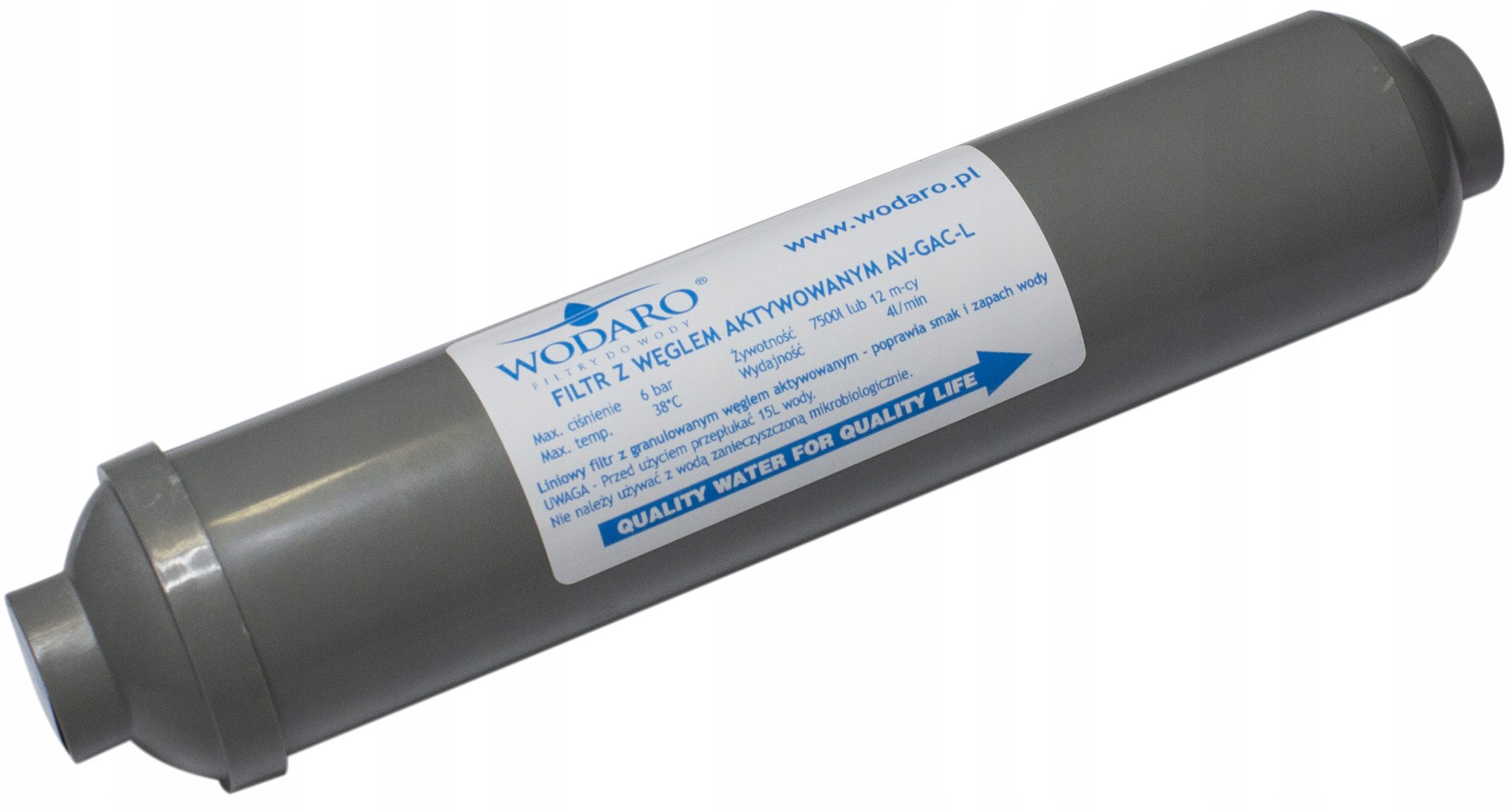 

Filtr Liniowy Z Węglem Aktywowanym wodaRO Graphite