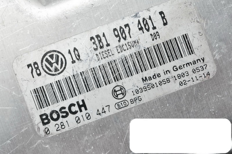 komputer PASSAT B5 2.5 TDI 3B1907401B 0281010447 Typ samochodu Samochody osobowe