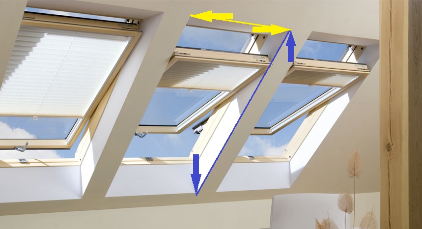 MOSKITIERA ROLOWANA DACHOWA NA OKNO DACHOWE WYMIAR Wysokość maksymalna 220 cm