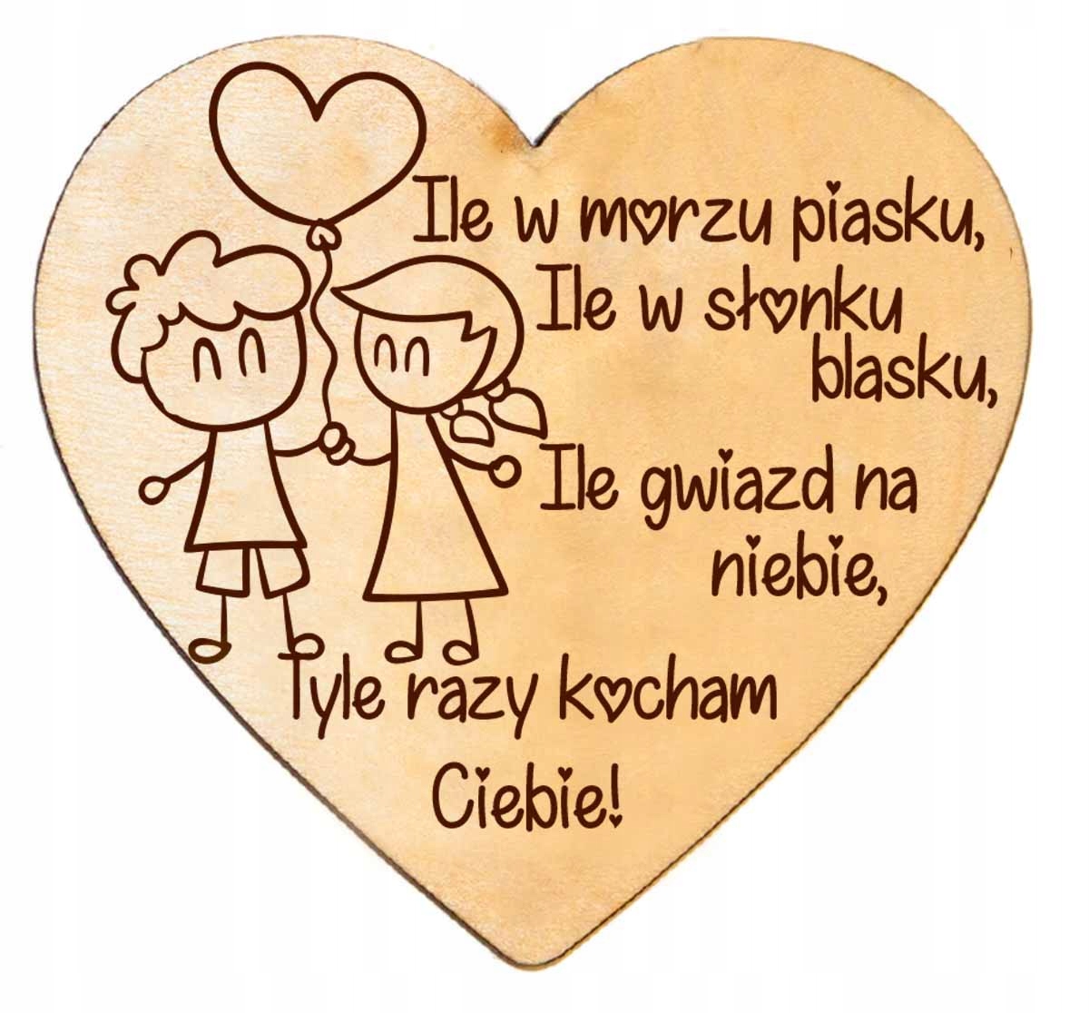 

Magnes Dzień Chłopaka Walentynki Eko Grawer Drewno