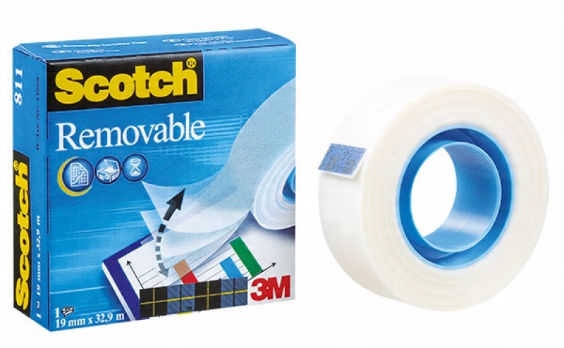 

Taśma 3M Scotch Removable 811, 19x33 odklejalna