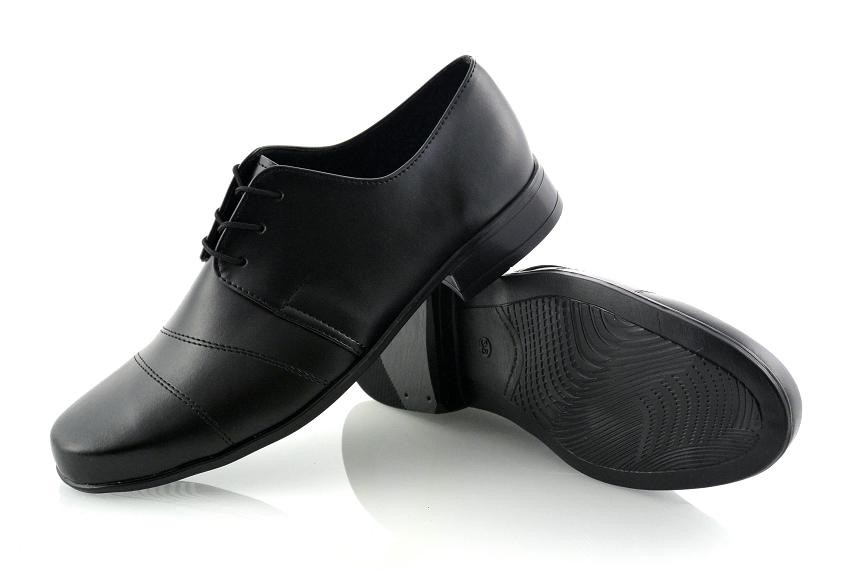 CZARNE CHŁOPIĘCE PÓŁBUTY KOMUNIJNE WIZYTOWE PL r35 Bohater / Bajka brak