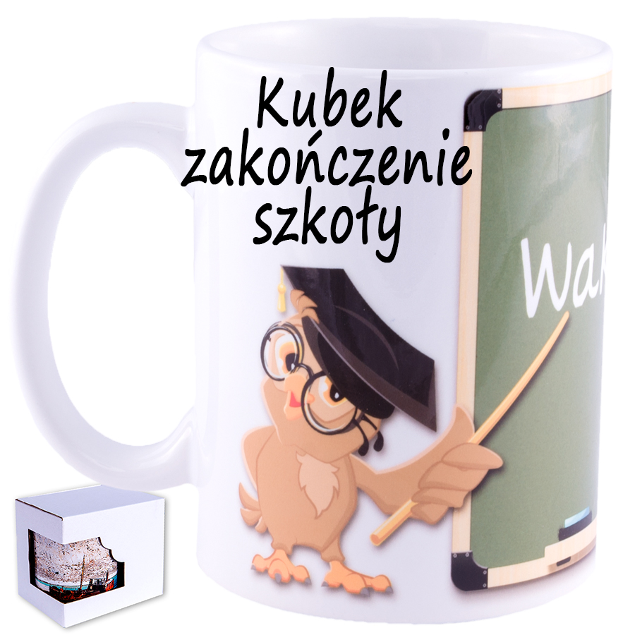 

kubki z nadrukiem pasowanie na ucznia przedszole