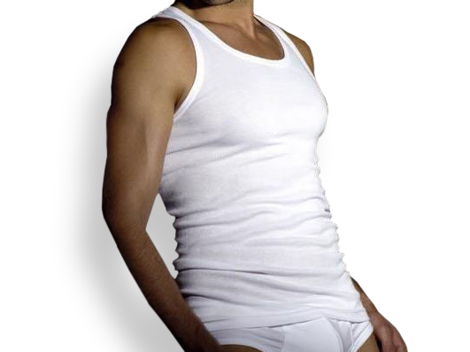 BEZRĘKAWNIK MĘSKI PODKOSZULEK na Ramiączkach Prążek Produkt Polski rozm. L Marka inna