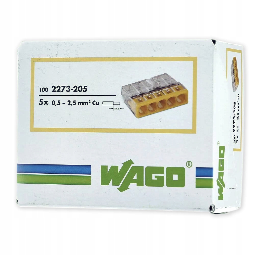 

Szybkozłączka Wago Na Drut 5x0,5-2,5mm² 100szt