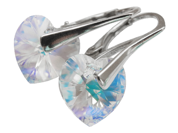 

Kolczyki Swarovski Serce Heart 10mm Crystal Ab