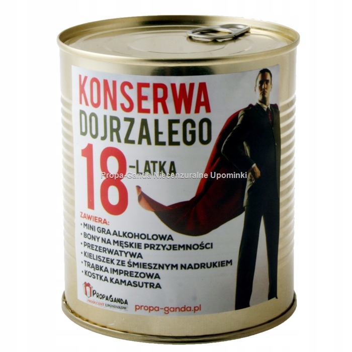 

Konserwa Dojrzałego 18-LATKA 18 Urodziny