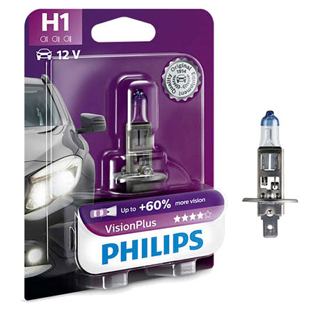 

Philips Żarówka H1 VisionPlus +60% Więcej Światła