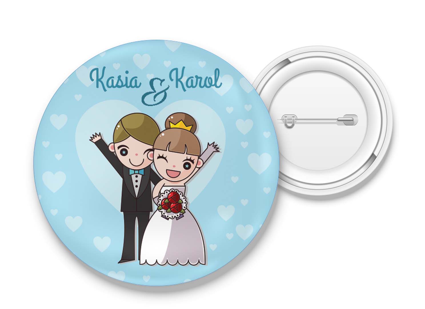 

Przypinka button Ślub Wesele Dużo Wzorów - 5 sztuk