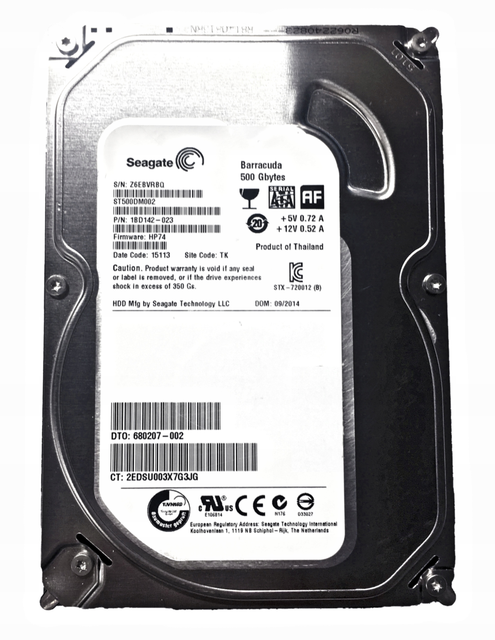 Seagate st500dm002 не определяется в bios