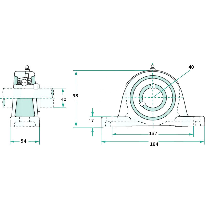 UCP 208 ŁOŻYSKO SAMONASTAWNE W OBUDOWIE UCP208 Marka inny