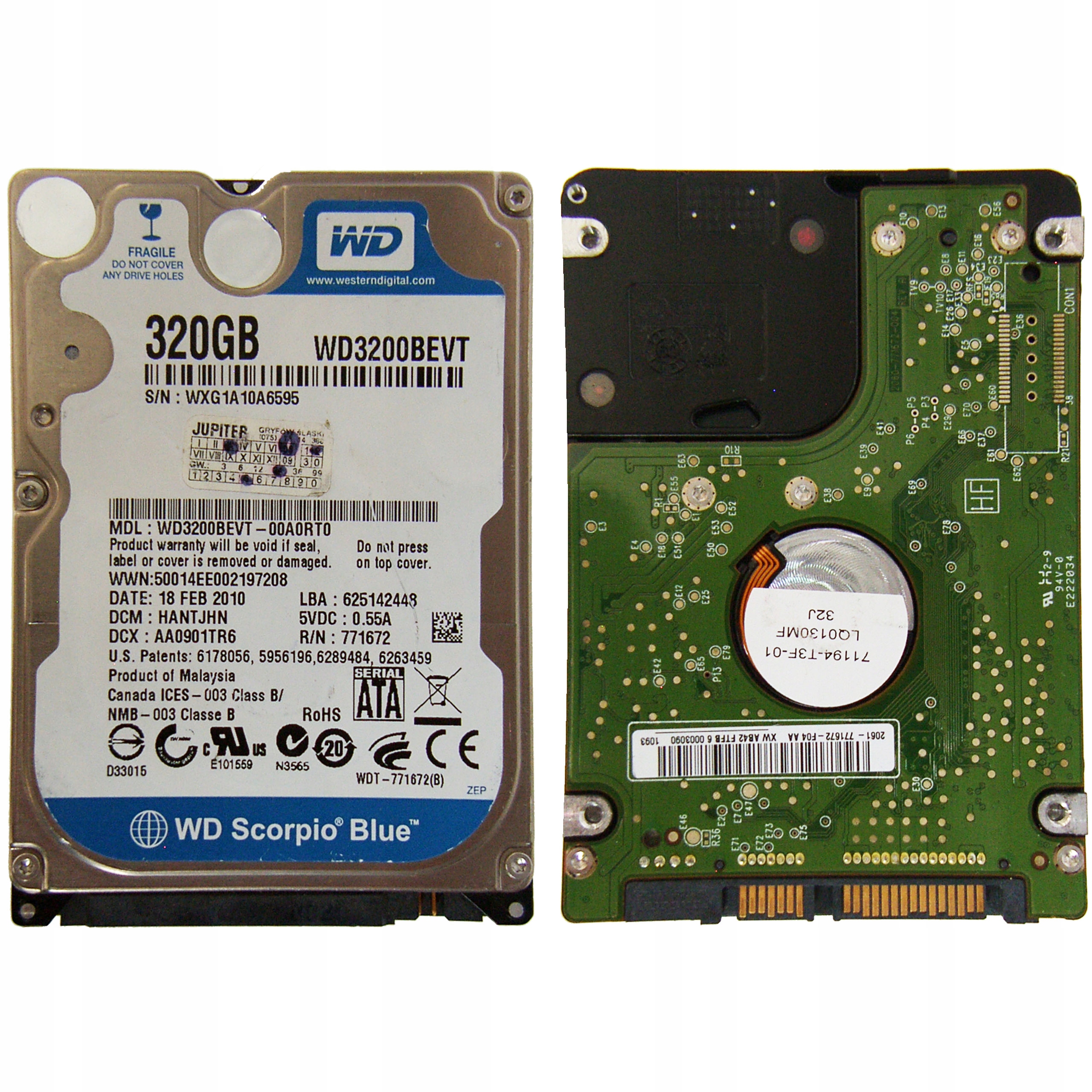 WD WD3200BEVT | 00A0RT0 | nezistené 3zQ