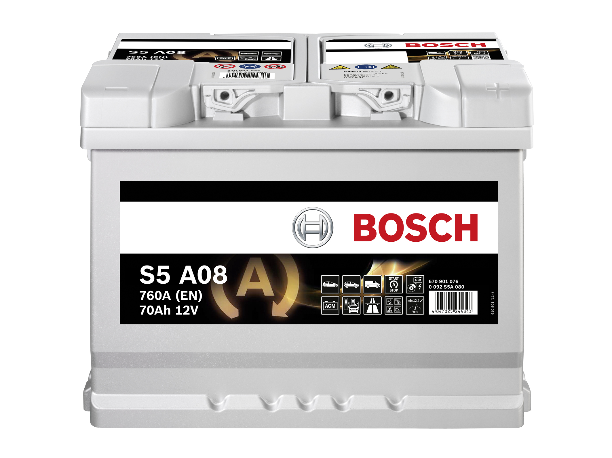 BOSCH Batterie Bosch Start & Stop S5A08 70Ah 760A BOSCH pas cher 