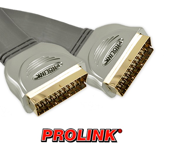 PRZEWÓD KABEL EURO SCART - SCART PŁASKI FLAT PROLINK EXCLUSIVE TCV7302 0,6m Długość kabla 0.6 m