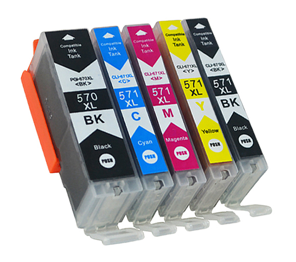 

5x Tusze Do Drukarki Canon Pixma MG5750 Chip XL