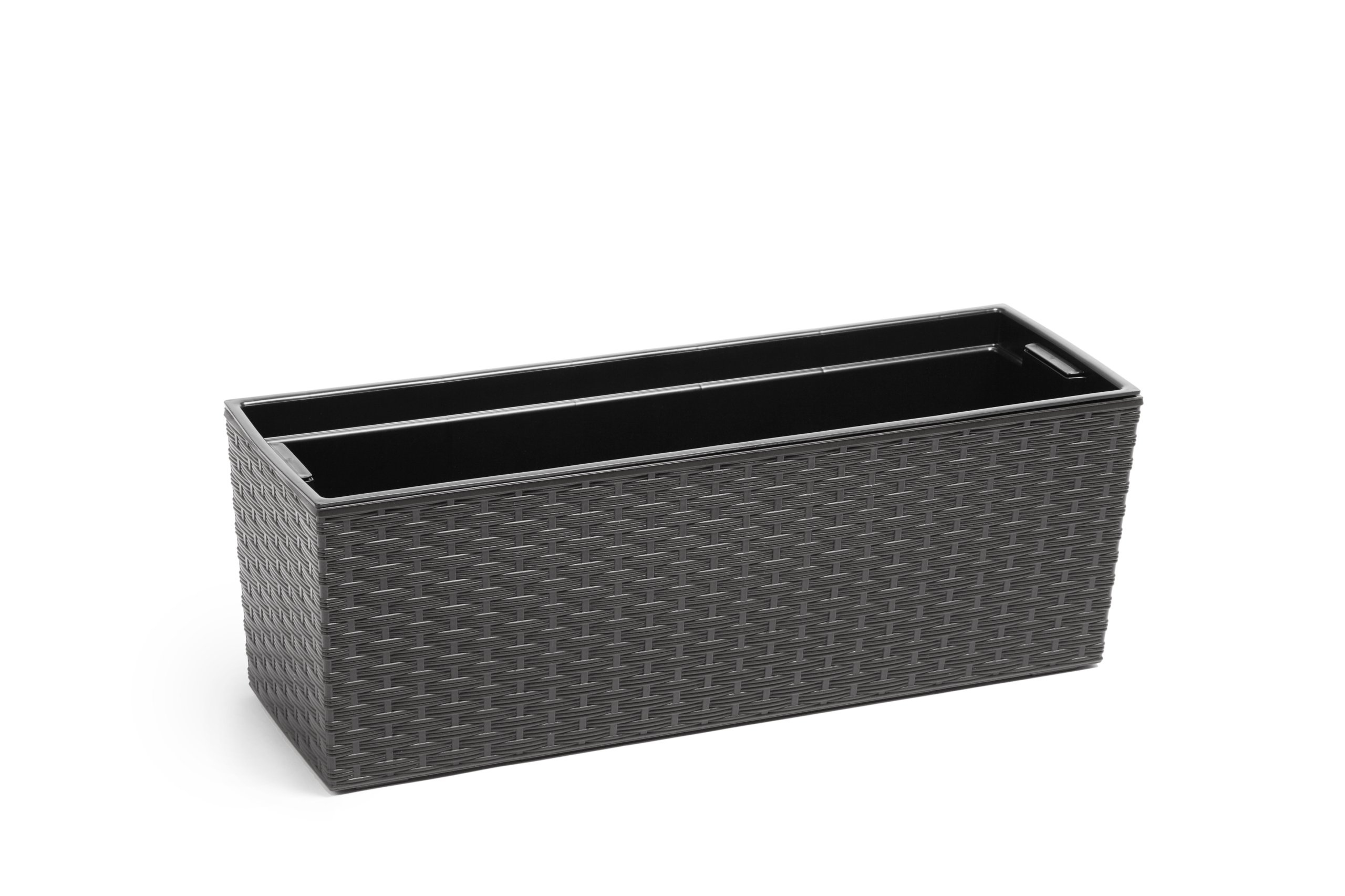

Skrzynka Begonia Rattan 19x56 h19,5 Wkład Grafit