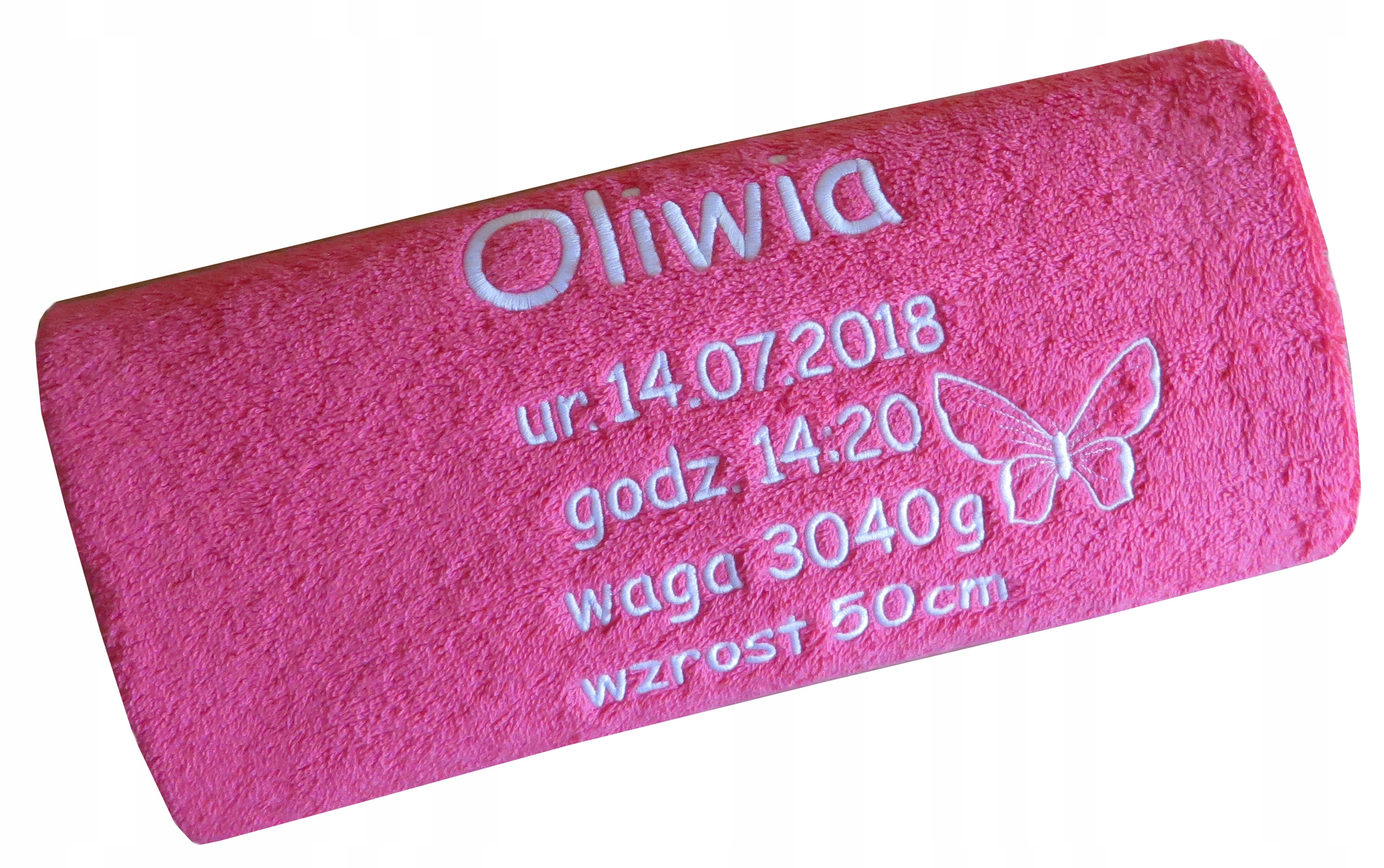 

Ręcznik Dziecięcy z haftem Metryczka imię okrycie