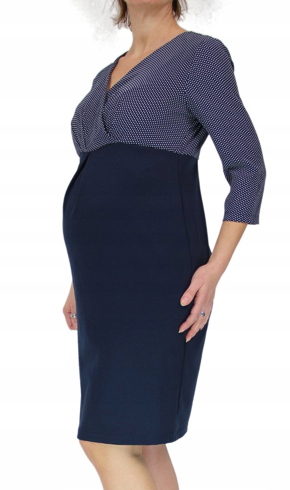 Elegantní Šaty Na Kojící Těhotenství XL Bonus