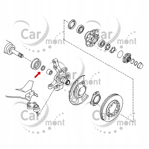 Подкладка przegubu перед NAVARA TERRANO 4058988g00 Производитель запчасти Nissan OE foto 1