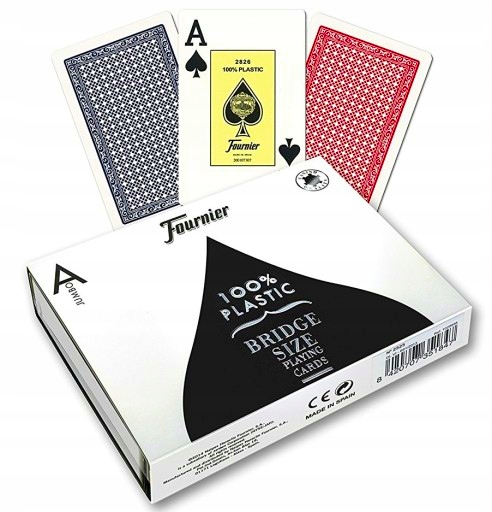 

2 X Karty Do Gry 100% Plastik Fournier Poker Brydż
