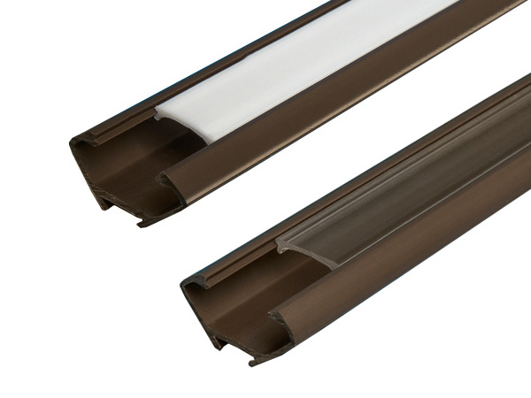 Profil LED NAROŻNY BRĄZOWY KĄTOWY Z KLOSZEM Do TAŚMY LED MONO RGB 2 METRY Typ profil do LED