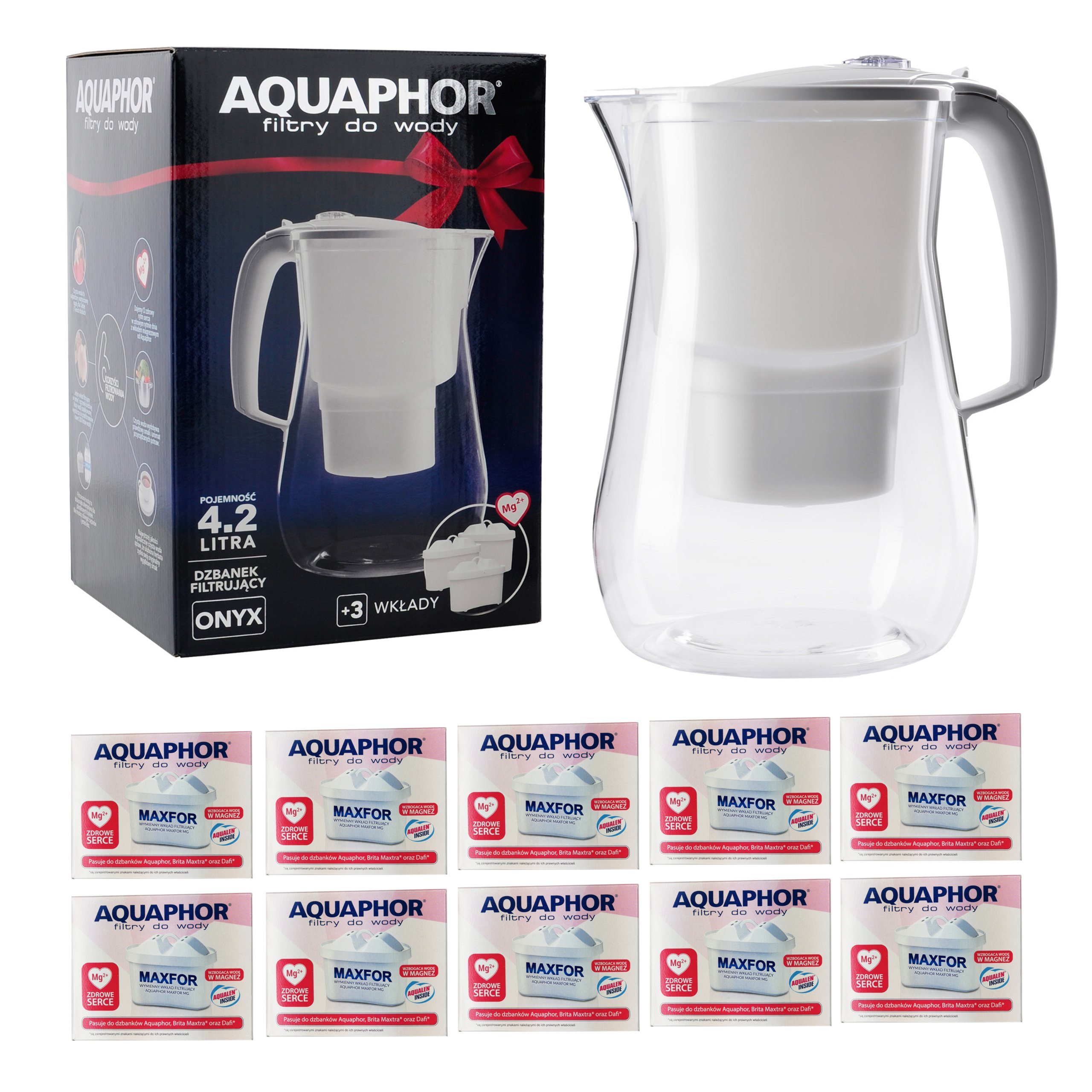 

Aquaphor Onyx Dzbanek Filtrujący 10 Wkładów Magnez
